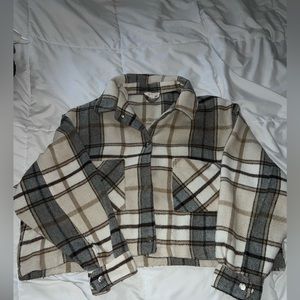 Cropped button up sweater